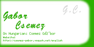 gabor csemez business card